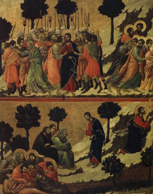 Duccio di Buoninsegna judaskyssen ocb bon pa oljeberget Spain oil painting art
